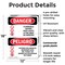 Signmission Flammable Vapors Keep Fire Away Bilingual Danger Sign, Plastic, 12in W x 18in L, 2PK OS-2PACK-DS-P-1218-VS-1257 - alternate 5